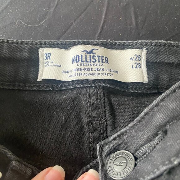 Hollister Curvy High-rise Black Jean Legging Size 26/3R - Picture 6 of 7